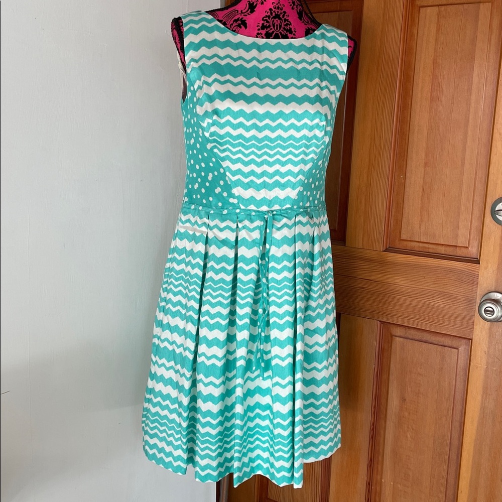 J. Taylor Chevron/ polka dots print size 12 dress